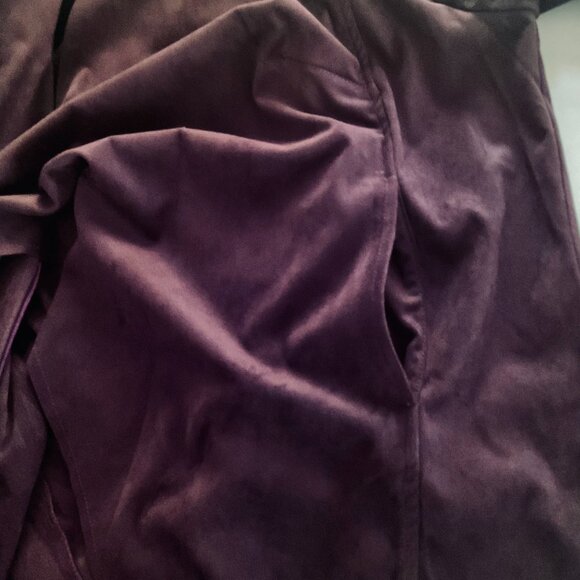 KUT from the KLOTH Women's "Tayanita" Faux Suede Draped Fitted Jacket EUC Size L - Picture 6 of 9